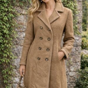 VINTAGE LODENFREY Rare Munich Alpine Loden Coat Camel Wool, 10/M